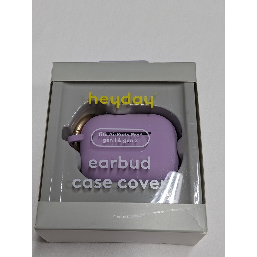 heyday Lavender Silicone Earbud Case Cover for AirPods Pro Gen 1 & Gen 2 New‎